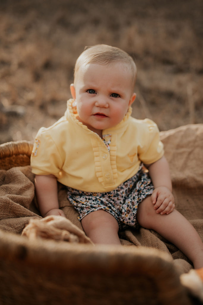 "Dolly" Floral Ruffle Baby Bloomers-Little Windmill Clothing Co