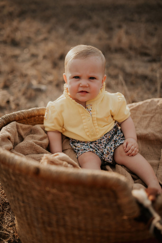 "Dolly" Floral Ruffle Baby Bloomers-Little Windmill Clothing Co