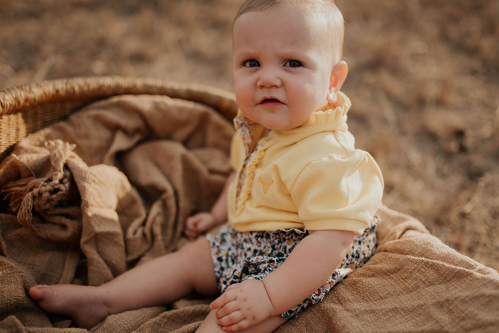 "Dolly" Floral Ruffle Baby Bloomers-Little Windmill Clothing Co