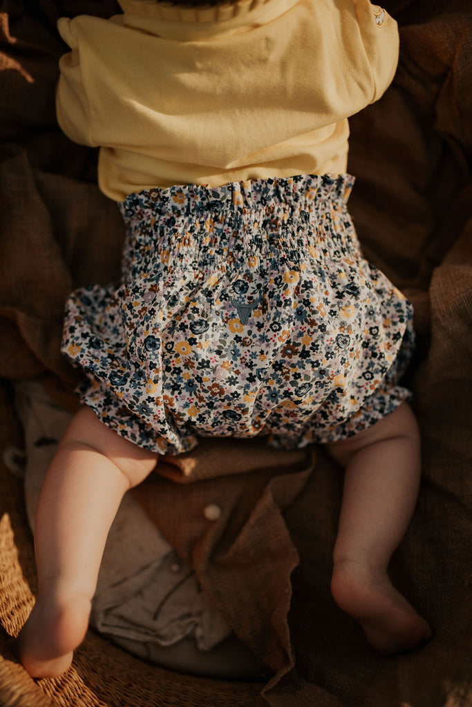 "Dolly" Floral Ruffle Baby Bloomers-Little Windmill Clothing Co