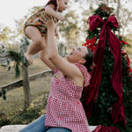 "Darla" Deep Red Gingham Women's Shirt-Little Windmill Clothing Co