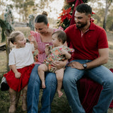 "Carl" Deep Red Men's Polo-Little Windmill Clothing Co