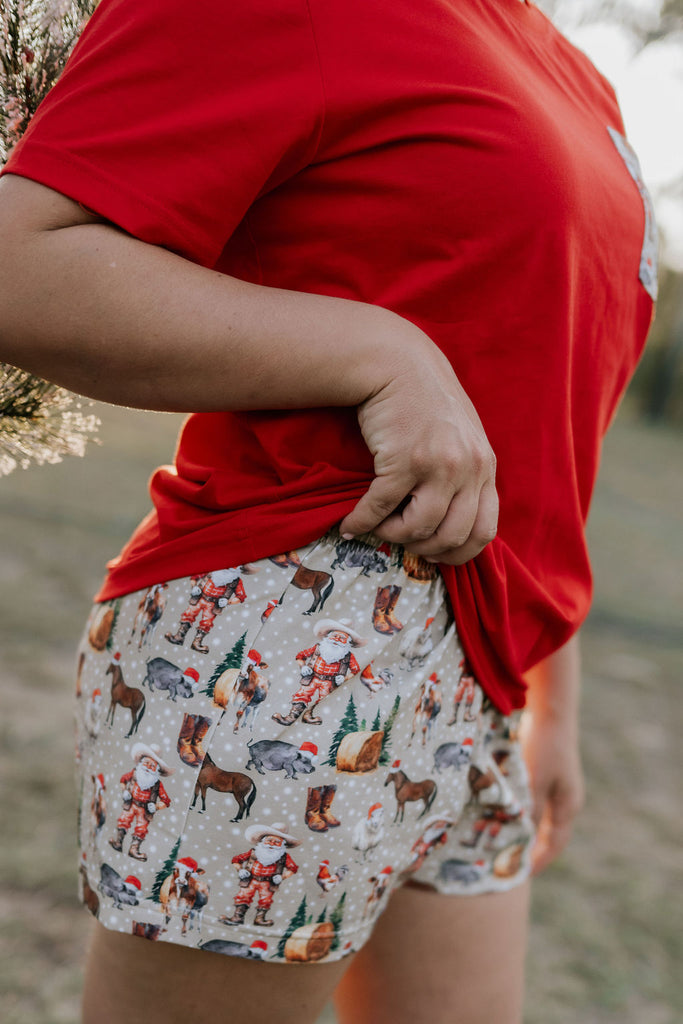 Ladies Set Western Christmas PJ's-Little Windmill Clothing Co