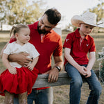 "Nick" Deep Red Boy's Polo-Little Windmill Clothing Co