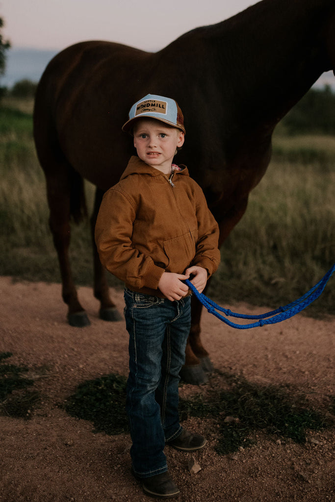 Cotton Drill Jacket - Caramello-Little Windmill Clothing Co