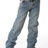 Cinch toddler kids stone wash slim fit adjustable waistband jeans