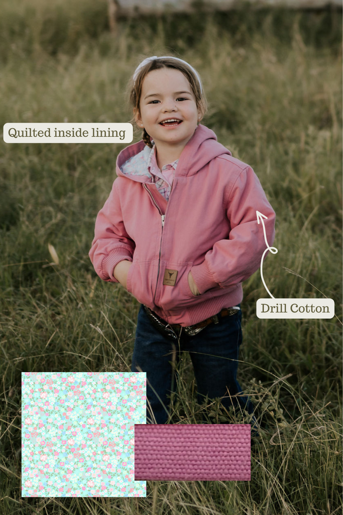 PRE-ORDER - Cotton Drill Jacket - Blossom Pink-Little Windmill Clothing Co