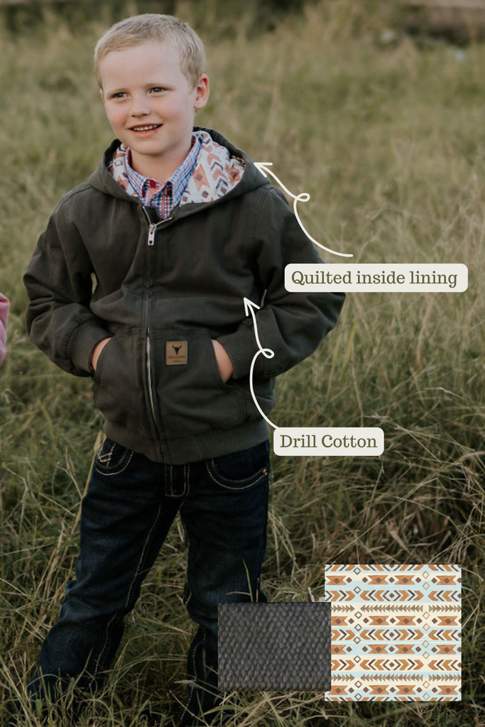 PRE-ORDER - Cotton Drill Jacket - Stone Grey-Little Windmill Clothing Co