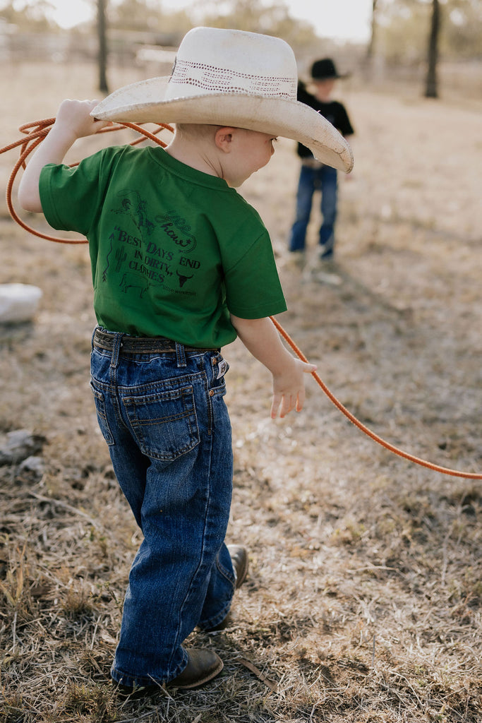 LWCC Kids Printed Tee - Lime-Little Windmill Clothing Co