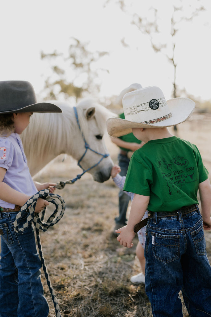 LWCC Kids Printed Tee - Lime-Little Windmill Clothing Co