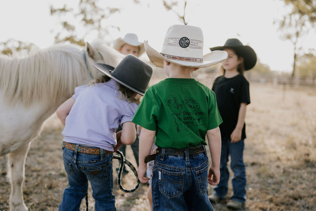 LWCC Kids Printed Tee - Lime-Little Windmill Clothing Co