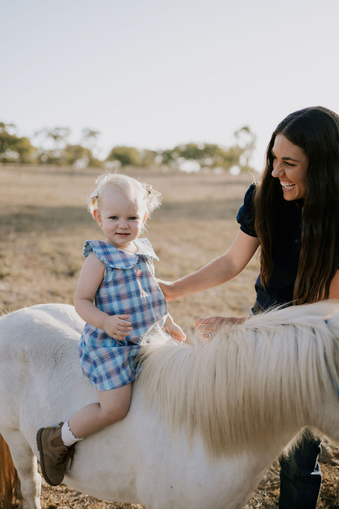 "Maddison" Country Checked Dress-Little Windmill Clothing Co