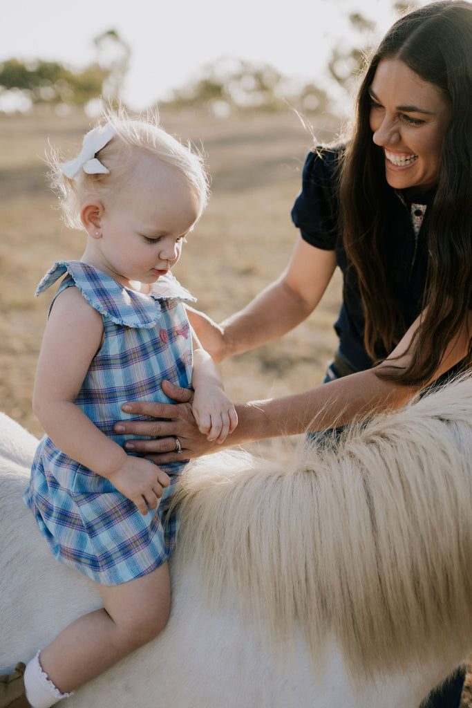 "Maddison" Country Checked Dress-Little Windmill Clothing Co