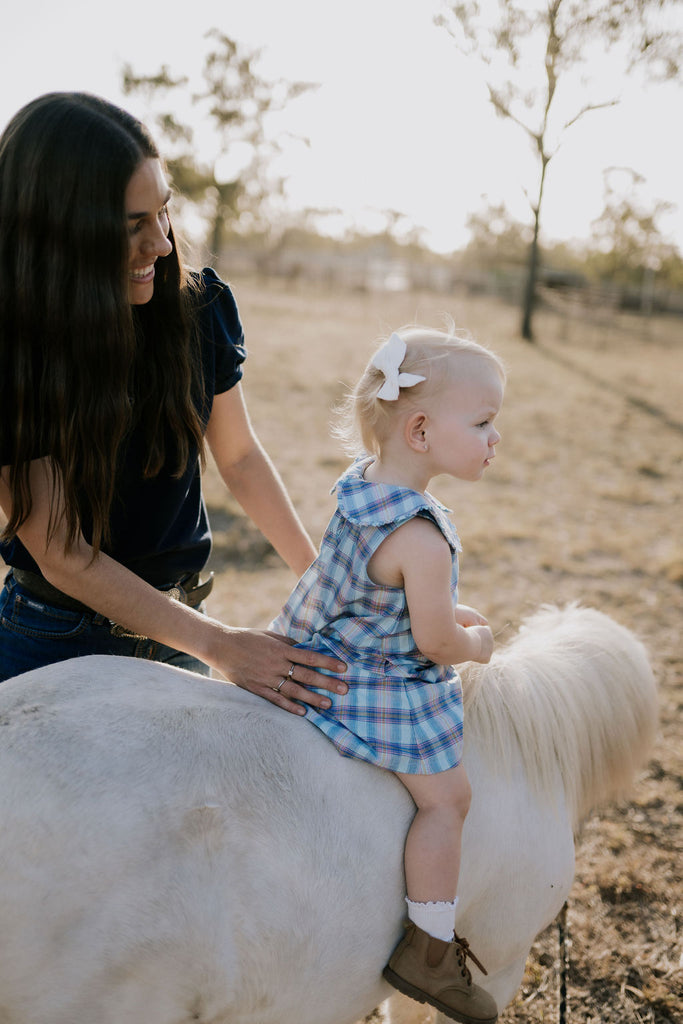 "Maddison" Country Checked Dress-Little Windmill Clothing Co