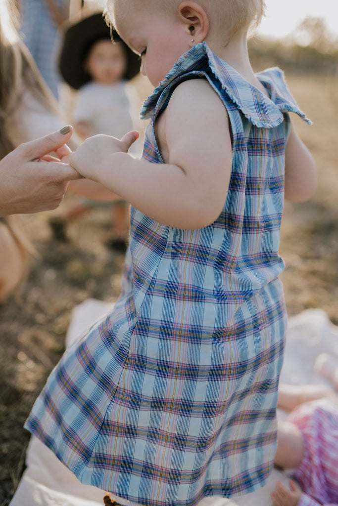 "Maddison" Country Checked Dress-Little Windmill Clothing Co