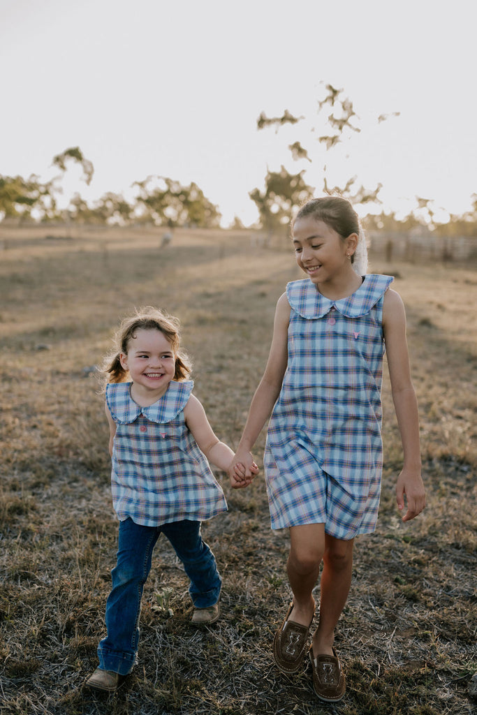 "Maddison" Country Checked Dress-Little Windmill Clothing Co