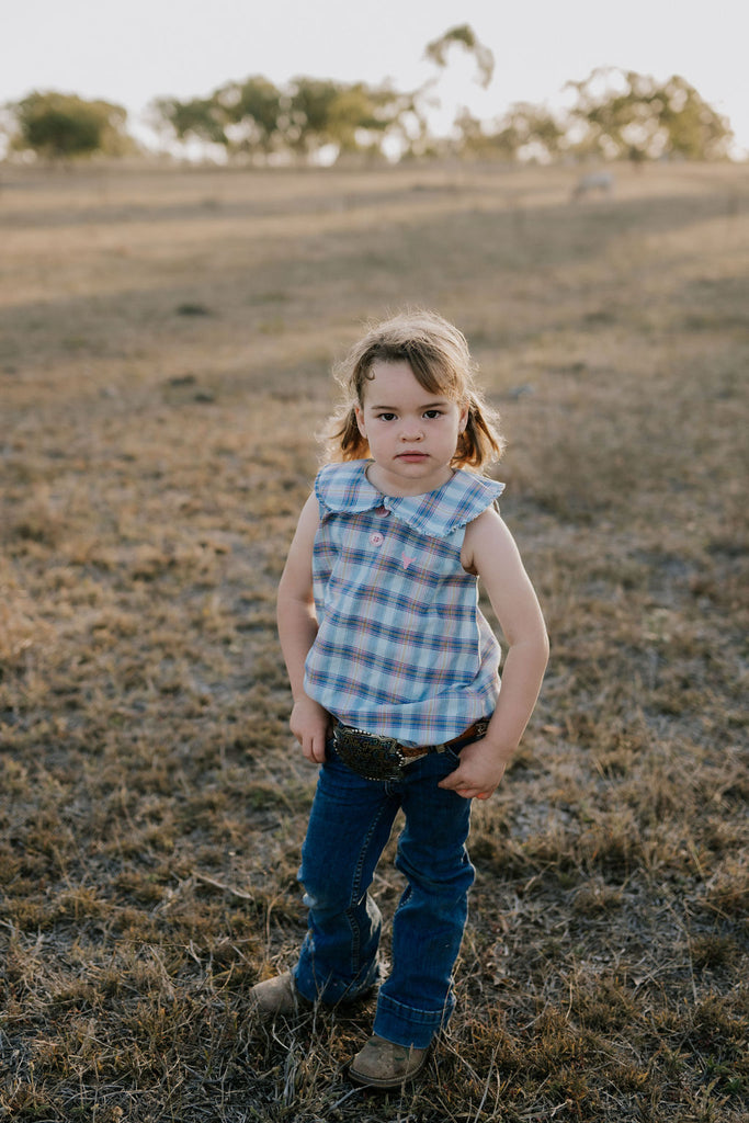 "Maddi" Country Checked Swing Top-Little Windmill Clothing Co