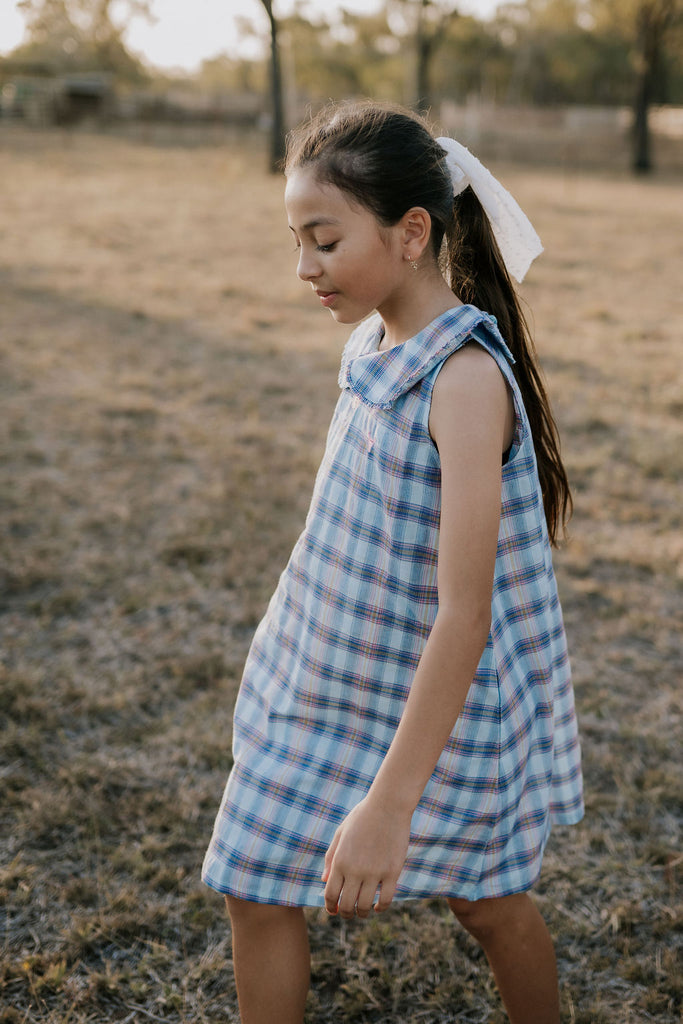 "Maddison" Country Checked Dress-Little Windmill Clothing Co