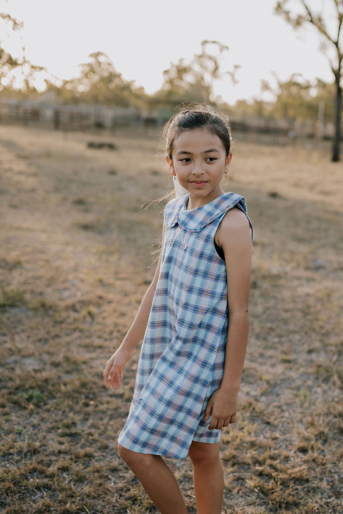 "Maddison" Country Checked Dress-Little Windmill Clothing Co