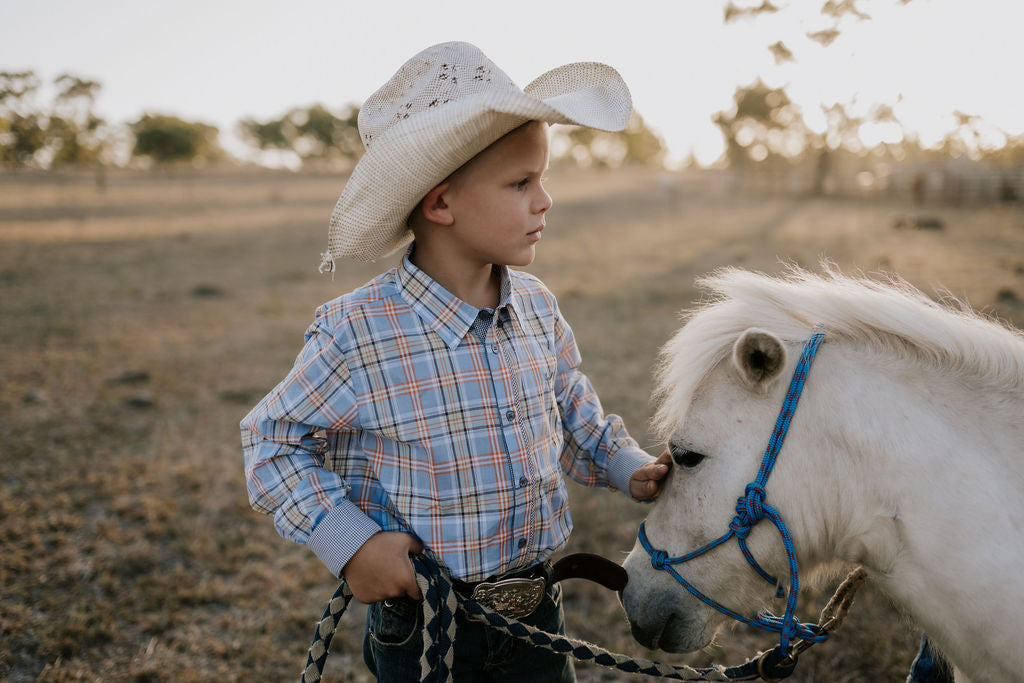 "Jae" Country Fresh Checked Long Sleeve Shirt-Little Windmill Clothing Co