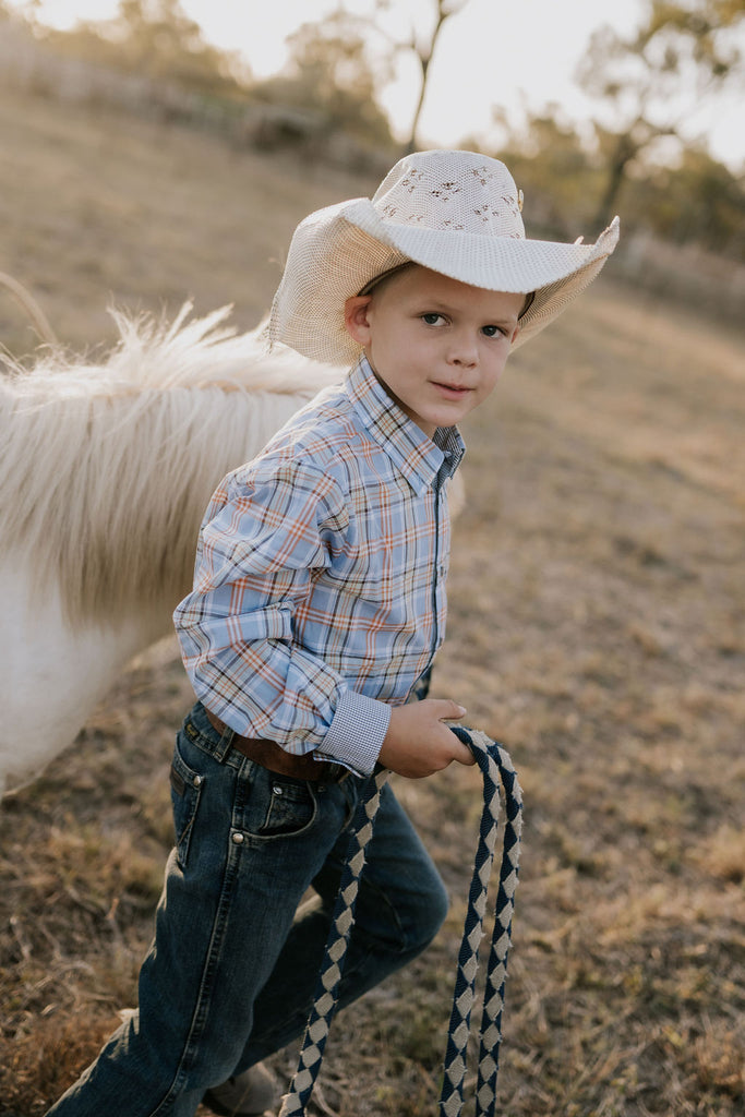 "Jae" Country Fresh Checked Long Sleeve Shirt-Little Windmill Clothing Co