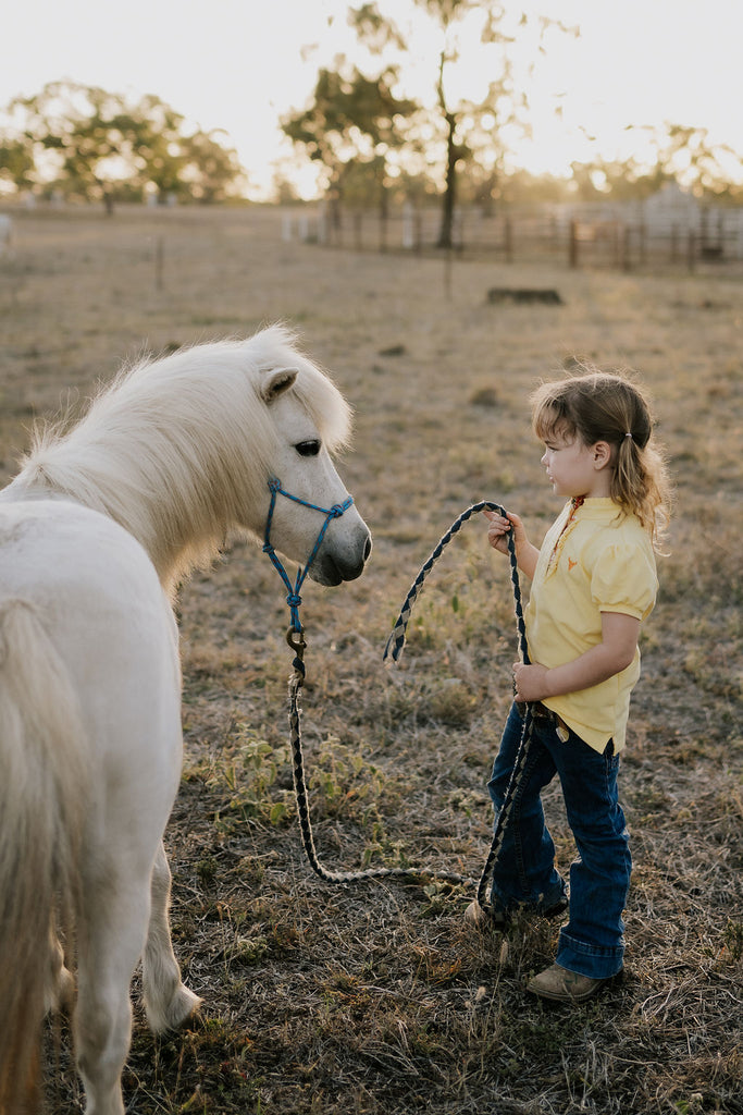 "Kia Jnr" Butter Yellow Ruffle Contrast Polo-Little Windmill Clothing Co