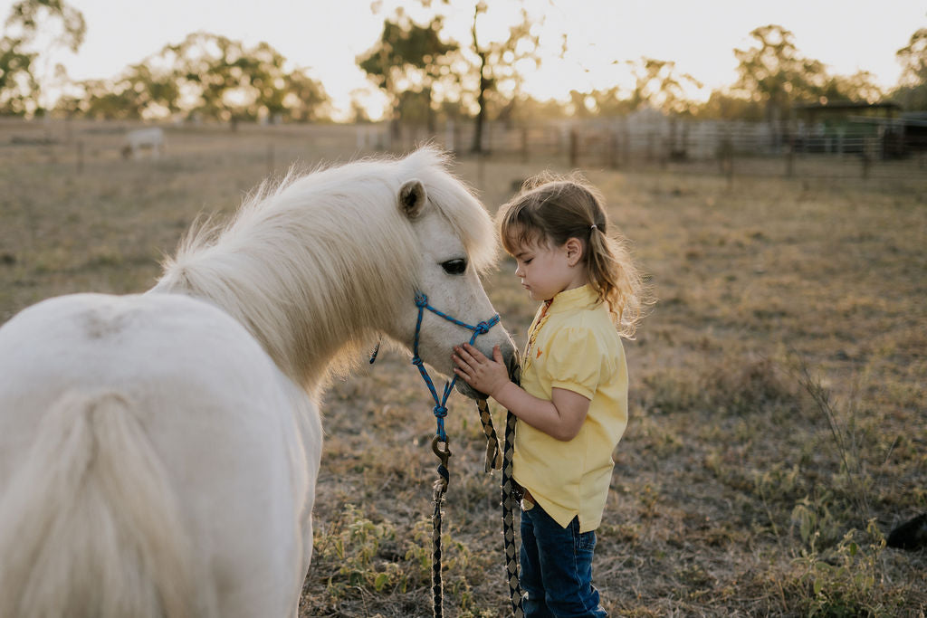 "Kia Jnr" Butter Yellow Ruffle Contrast Polo-Little Windmill Clothing Co