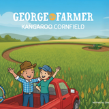 George the Farmer Kangaroo Cornfield book front cover showing George the Farmer Kangaroo Cornfield children's book