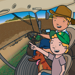 George the Farmer Kangaroo Cornfield book pages showing illustrated pages from children's country book