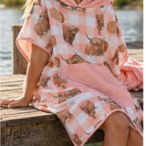 Peach Highlander KIDS Waffle Towel