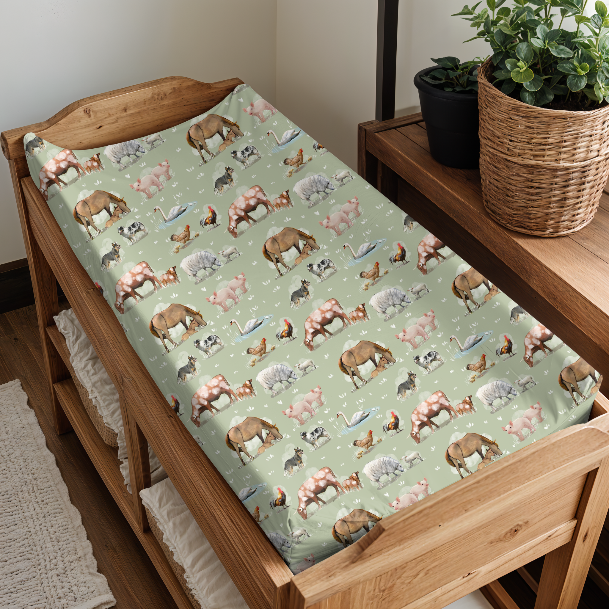 Country Outback 2-in-1 bassinet and change table cover fitted sheet