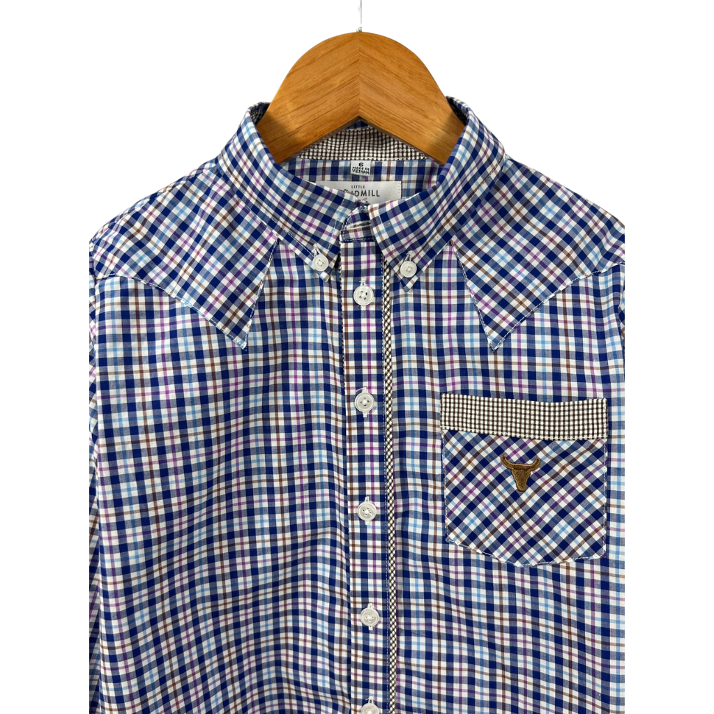 "Parker" Classic Gingham Long Sleeve Shirt-Little Windmill Clothing Co