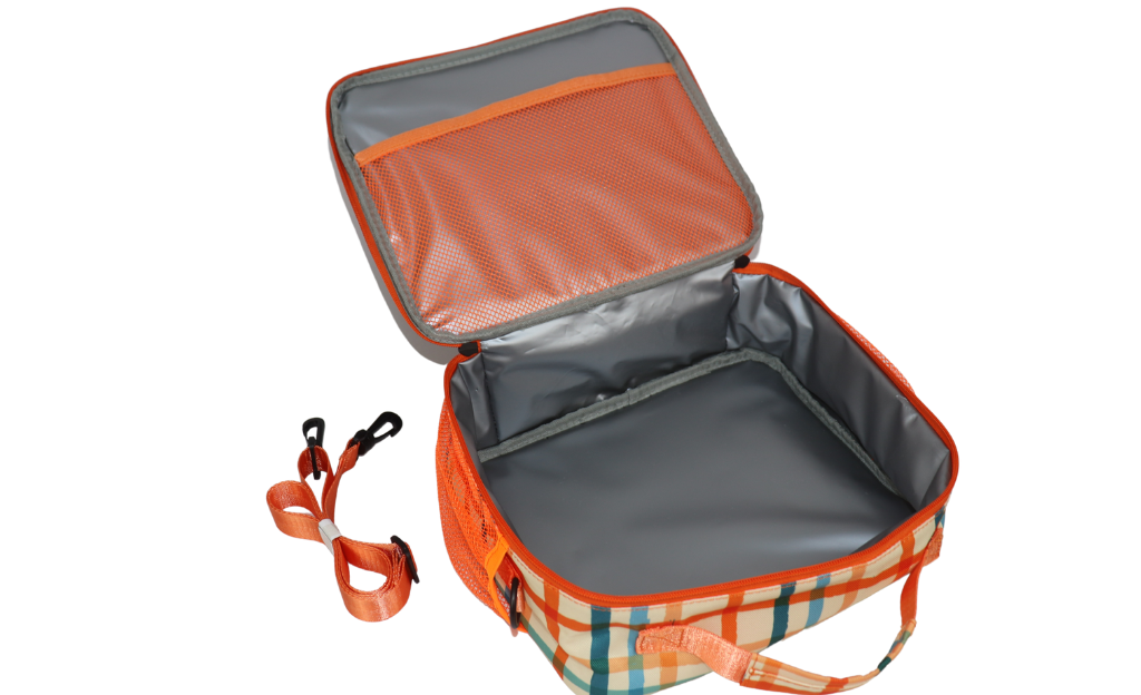 Insulated Lunch/Storage Bag - Orange Check-Little Windmill Clothing Co