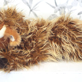 Wallace DLux Highland Cow plush from behind showing fluffy shaggy coat, great gift for farm lovers