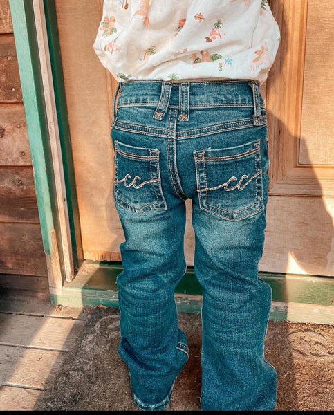 CC Toddler Girl Bootcut Medium Wash Jeans-Little Windmill Clothing Co