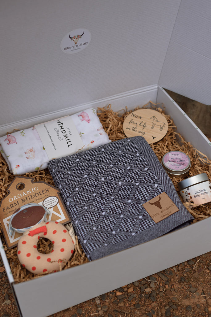 New Baby Announcement Hamper-Little Windmill Clothing Co