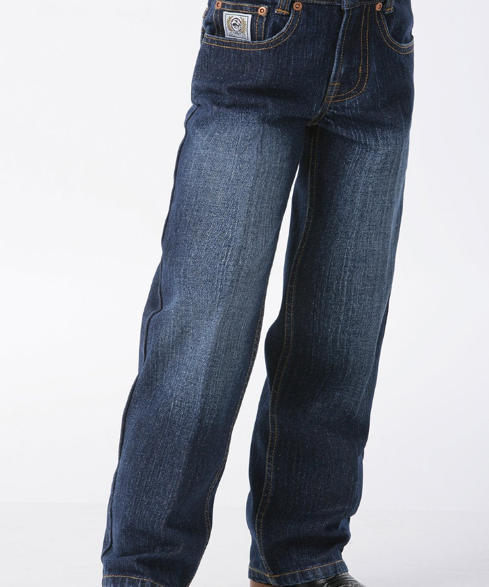 Cinch Boys White Label dark regular fit jeans with adjustable waistband and five pockets