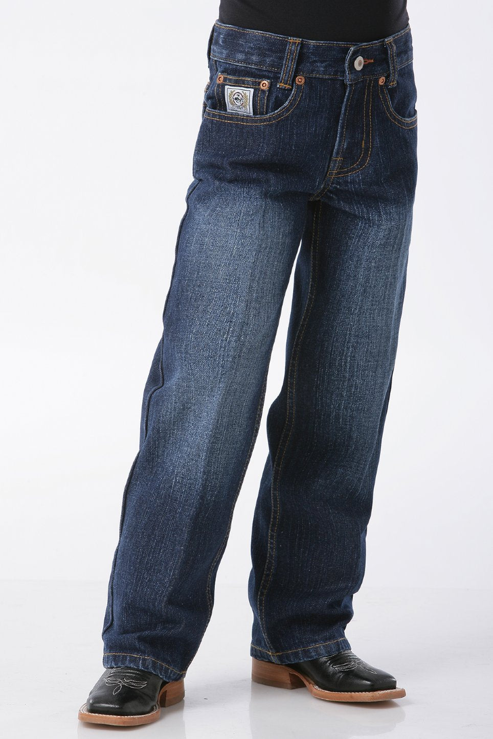 Cinch Boys White Label dark regular fit jeans with adjustable waistband and five pockets