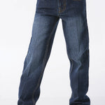Cinch toddler/kids dark wash slim fit jeans with adjustable waistband and five pockets