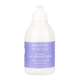 MooGoo Baby 2-in-1 Bubbly Wash pump bottle front showing natural ingredient list on label