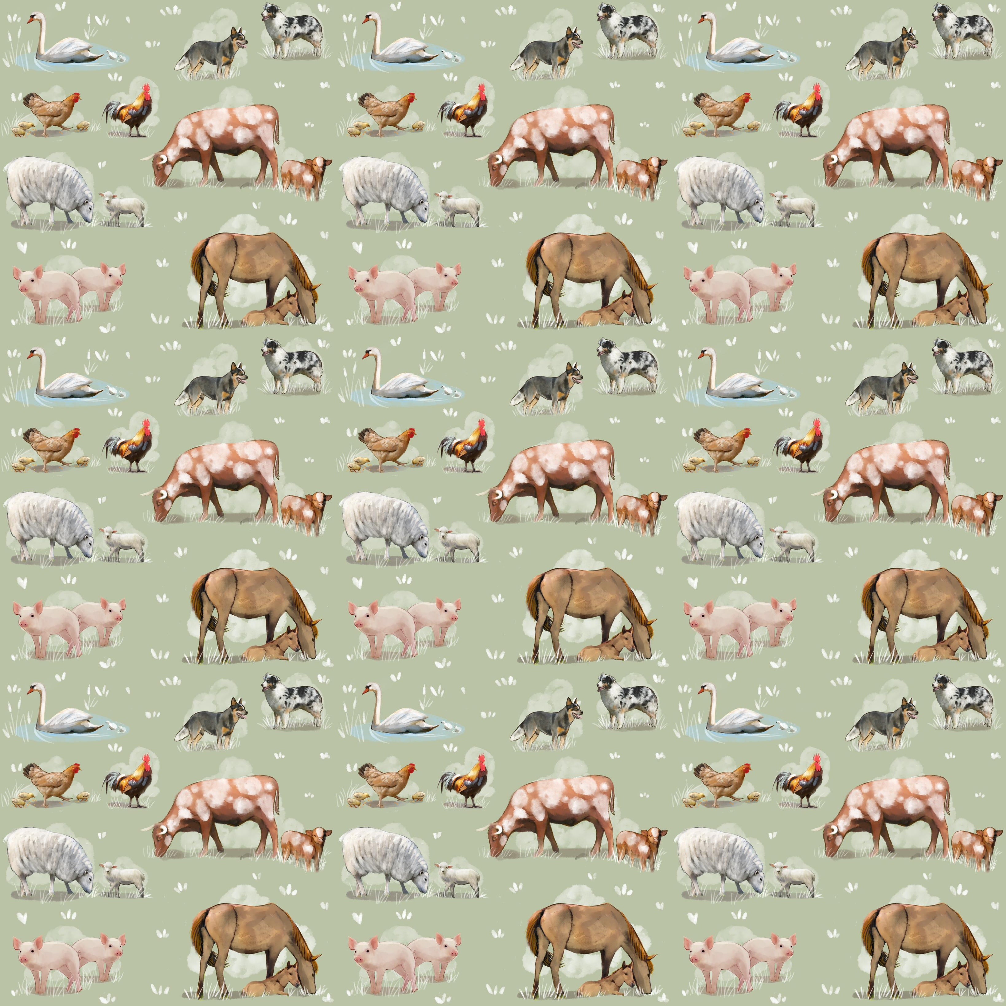 Country Outback fitted cot sheet fabric close-up showing quality soft cotton outback print
