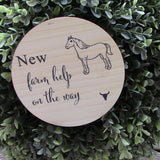 New Farm Help Wooden Plaque ~ Horse or Tractor Style-Little Windmill Clothing Co