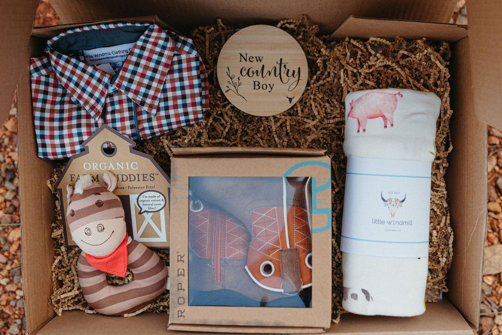 Country Baby Hamper-Little Windmill Clothing Co